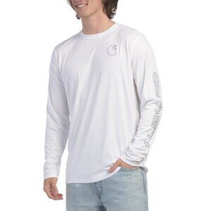 CARHARTT White/navy Force Relaxed Fit Tee
